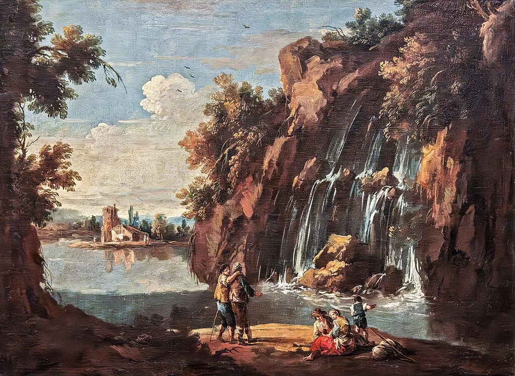 Paesaggio con grande cascata - Museo del settecento veneziano, Venezia